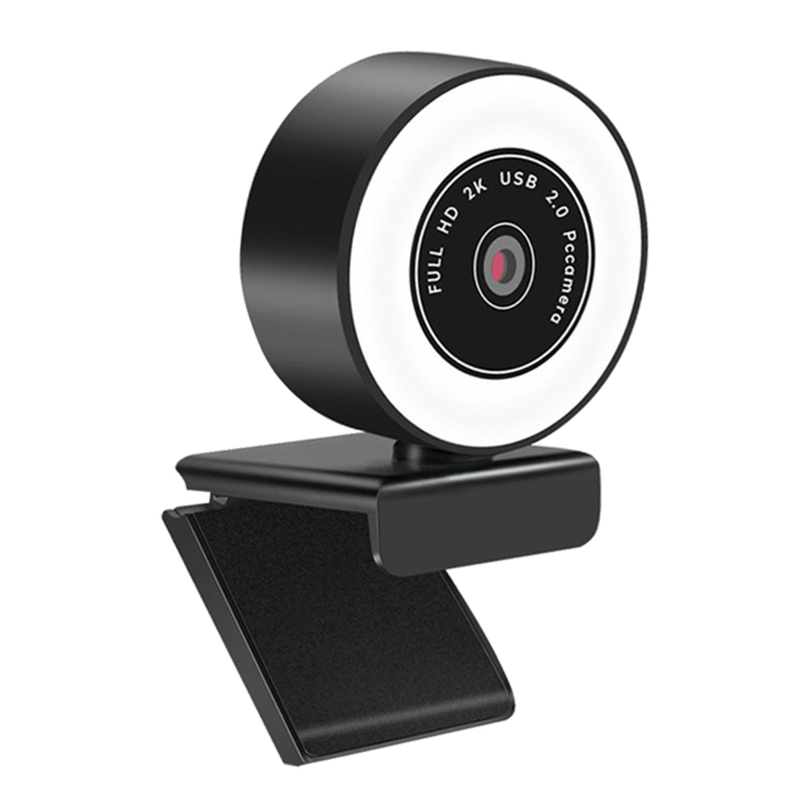 Webcam Ring Light - PC Streaming 1080P/2K/5MP Webcam with Adjustable