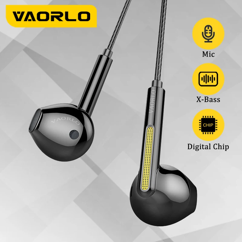 Esports Gaming Earbuds - VAORLO 3.5mm/Type-C Wired Headphones Heavy Bass