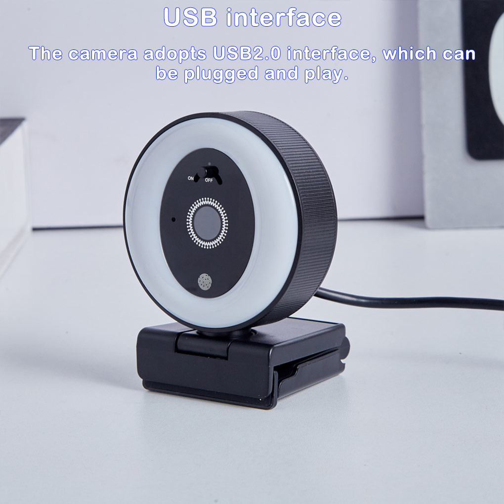 2K High-definition Live Stream - Webcam Ring Light ulasan dan harga