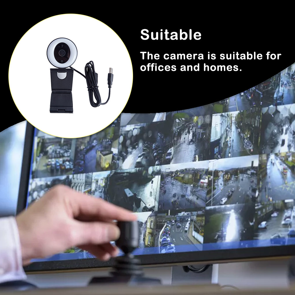 2K High-definition Live Stream - Webcam Ring Light ulasan dan harga