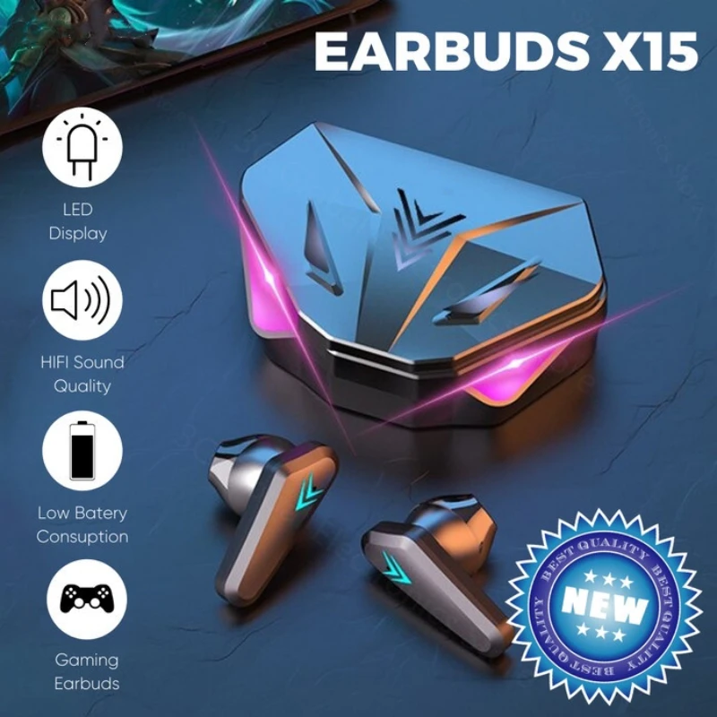 1PCS X15 TWS X15 Pro Wireless  - Esports Gaming Headphones ulasan dan harga