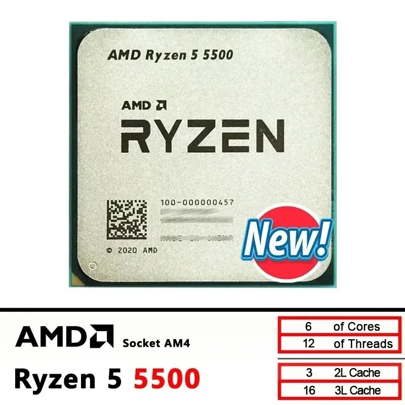 100% Brand New AMD R5 5500 Ryz - Amd Cpu Ryzen 5 ulasan dan harga