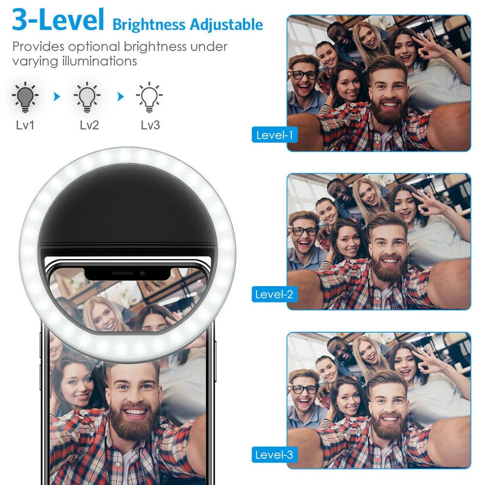 1pc USB Charge Cable LED Selfi - Webcam Ring Light ulasan dan harga