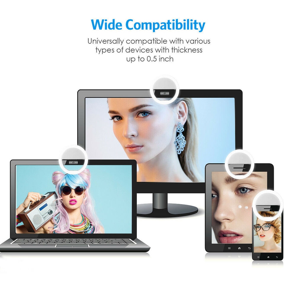1pc USB Charge Cable LED Selfi - Webcam Ring Light ulasan dan harga