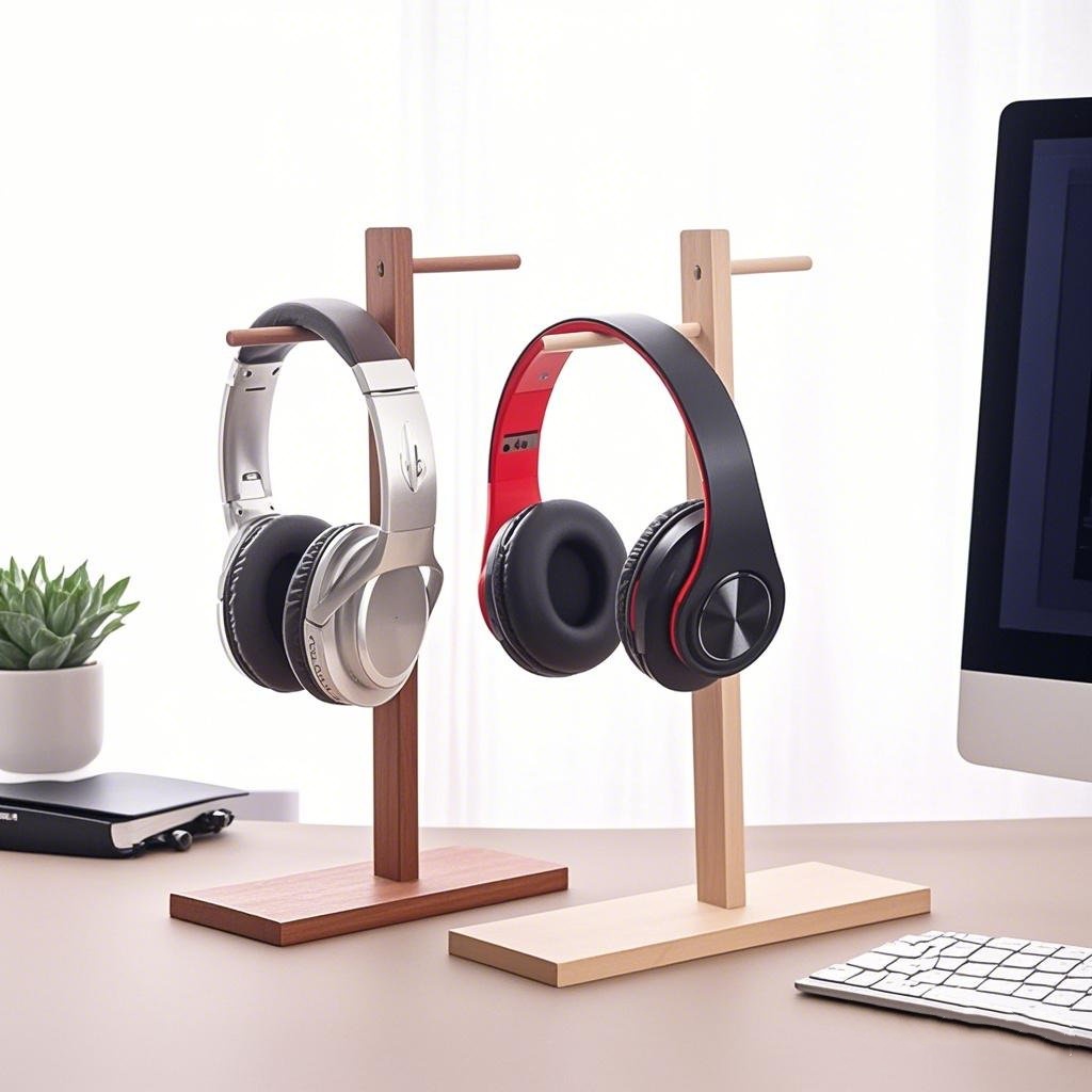 Wood Headphone Stand Earphone  - Esports Gaming Headphones ulasan dan harga