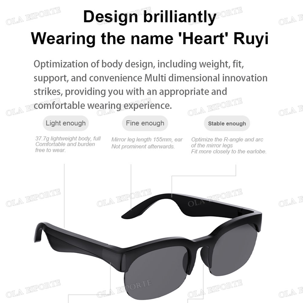 Smart Bluetooth V5.3 Sunglasse - Esports Gaming Headphones ulasan dan harga