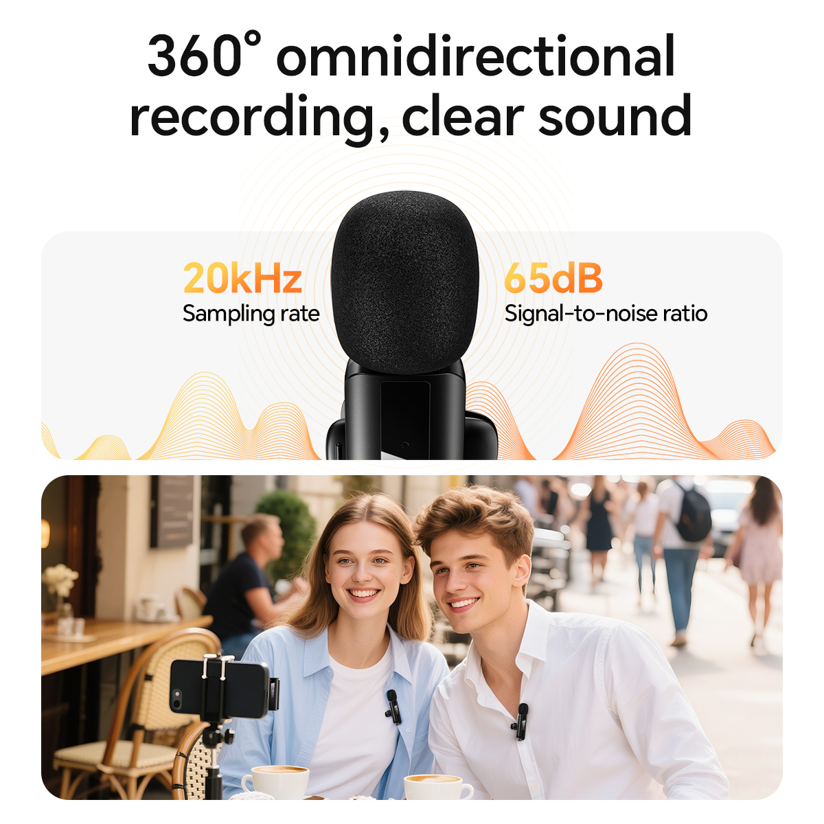 HOCO L20A Wireless Lavalier La - Streaming Mic Condenser ulasan dan harga