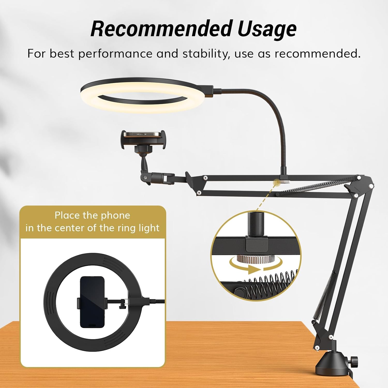 Ring Light with Stand and Phon - Webcam Ring Light ulasan dan harga