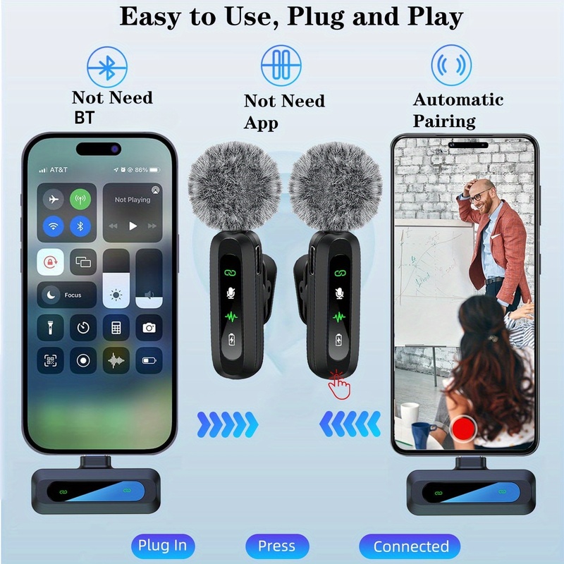 Type‑C Wireless Lavalier Recor - Streaming Mic Condenser ulasan dan harga