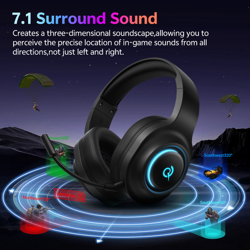 QCY Heroad V200 Gaming Headset - Esports Gaming Headphones ulasan dan harga