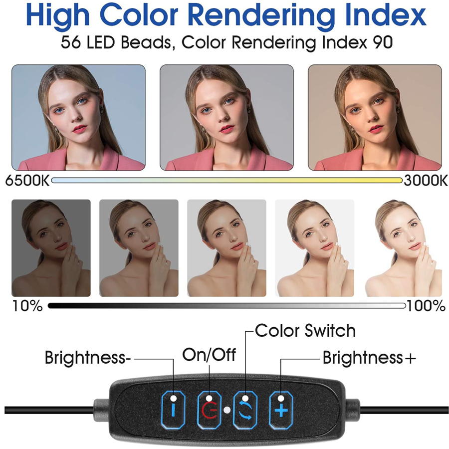 16cm LED Video Light with Stan - Webcam Ring Light ulasan dan harga