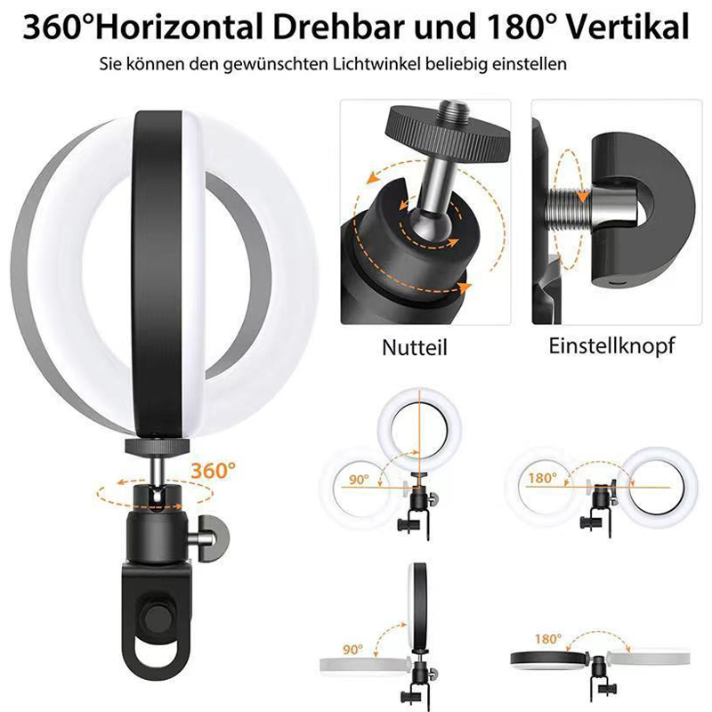 16cm LED Video Light with Stan - Webcam Ring Light ulasan dan harga