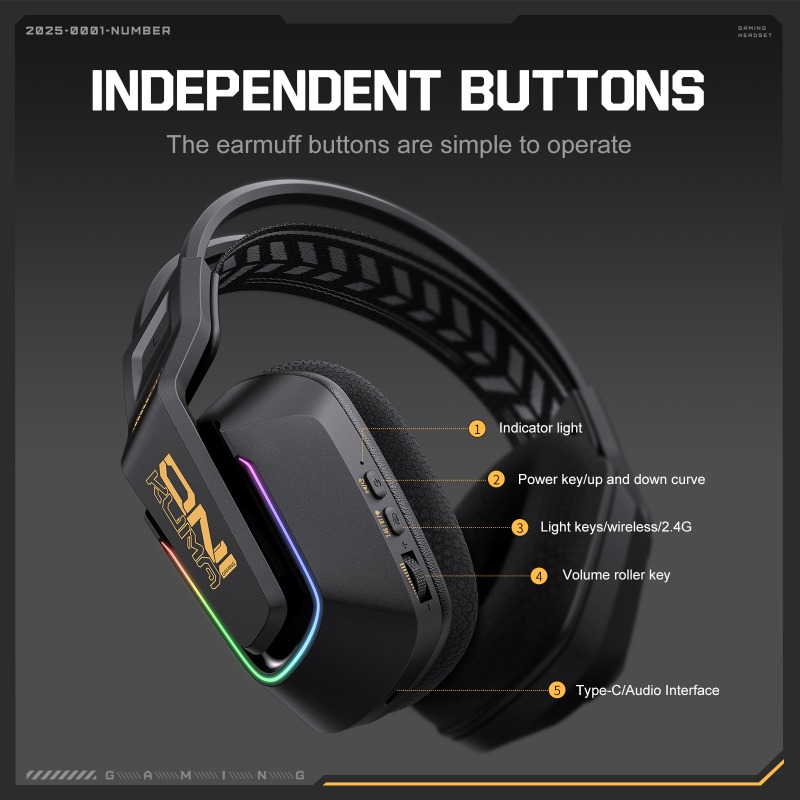 ONIKUMA GT828 Gaming Headset 4 - Esports Gaming Headphones ulasan dan harga