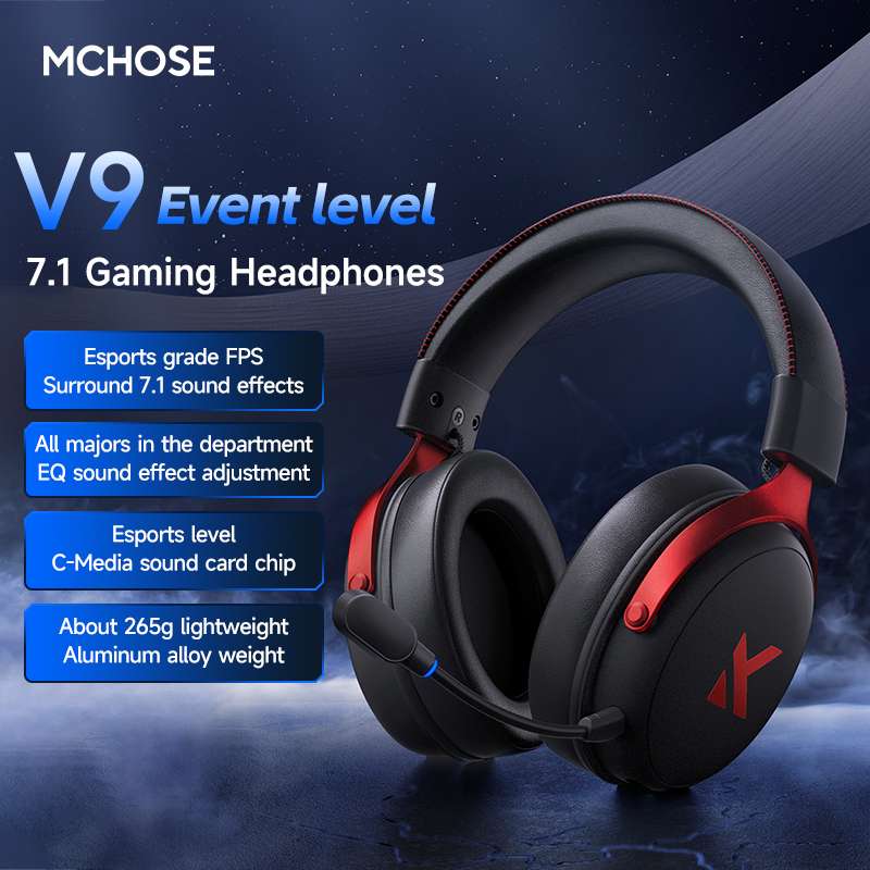 MCHOSE V9 Pro Headset with Mic - Esports Gaming Headphones ulasan dan harga