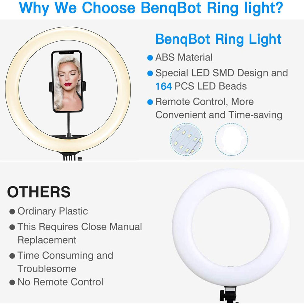 26 33CM Video Lights Dimmable  - Webcam Ring Light ulasan dan harga